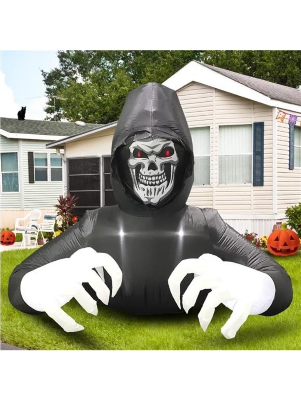 Inflatable Halloween Decoration Grim Reaper 6FT with Built in LED Lights